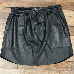 Rebecca Taylor lamb leather skirt small